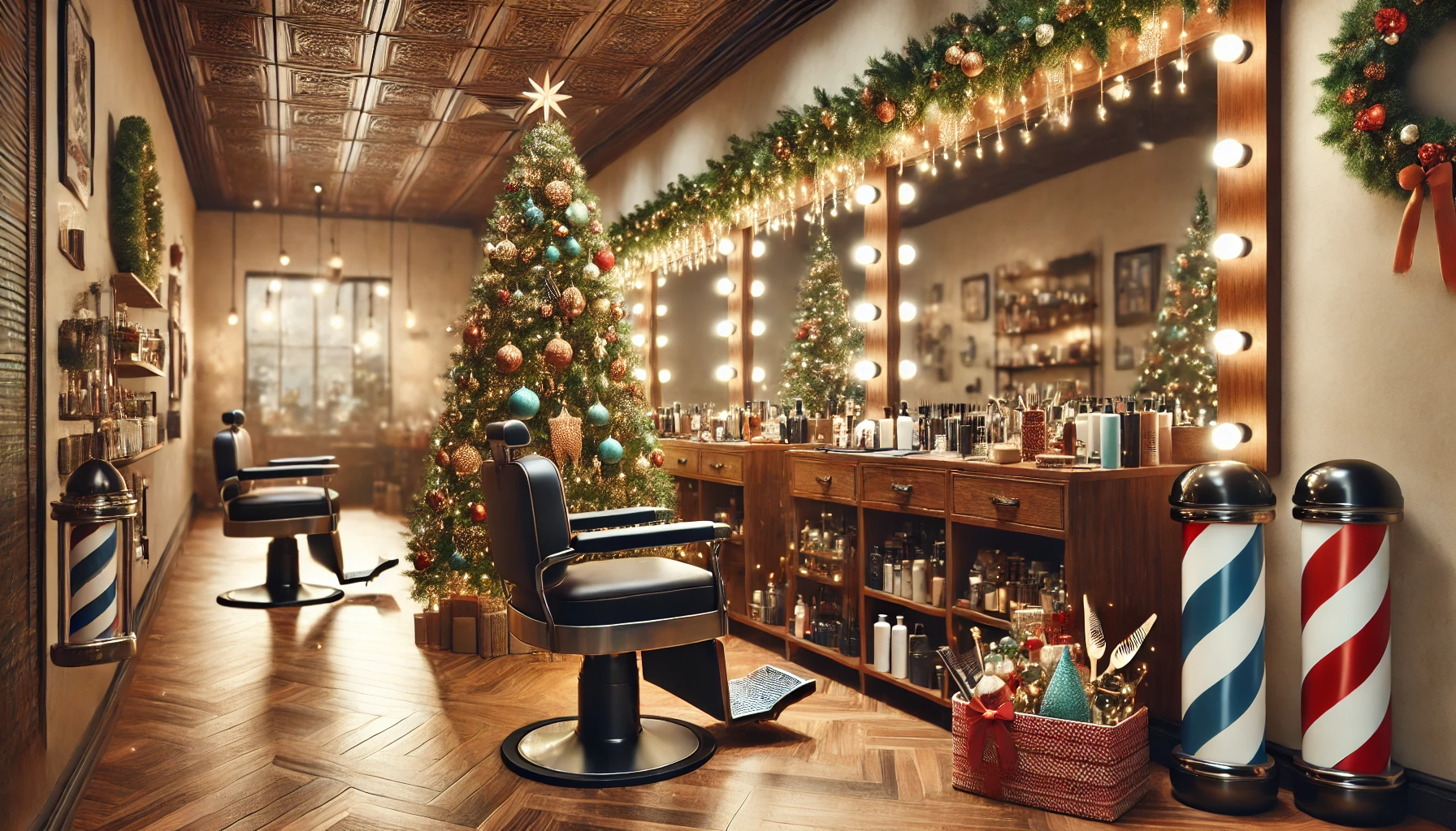 Decoración de Navidad para Barberías y Peluquerías: Ideas Originales 2024