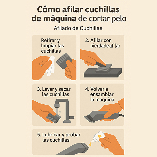 Cómo afilar cuchillas de máquina de cortar pelo: Guía profesional paso a paso