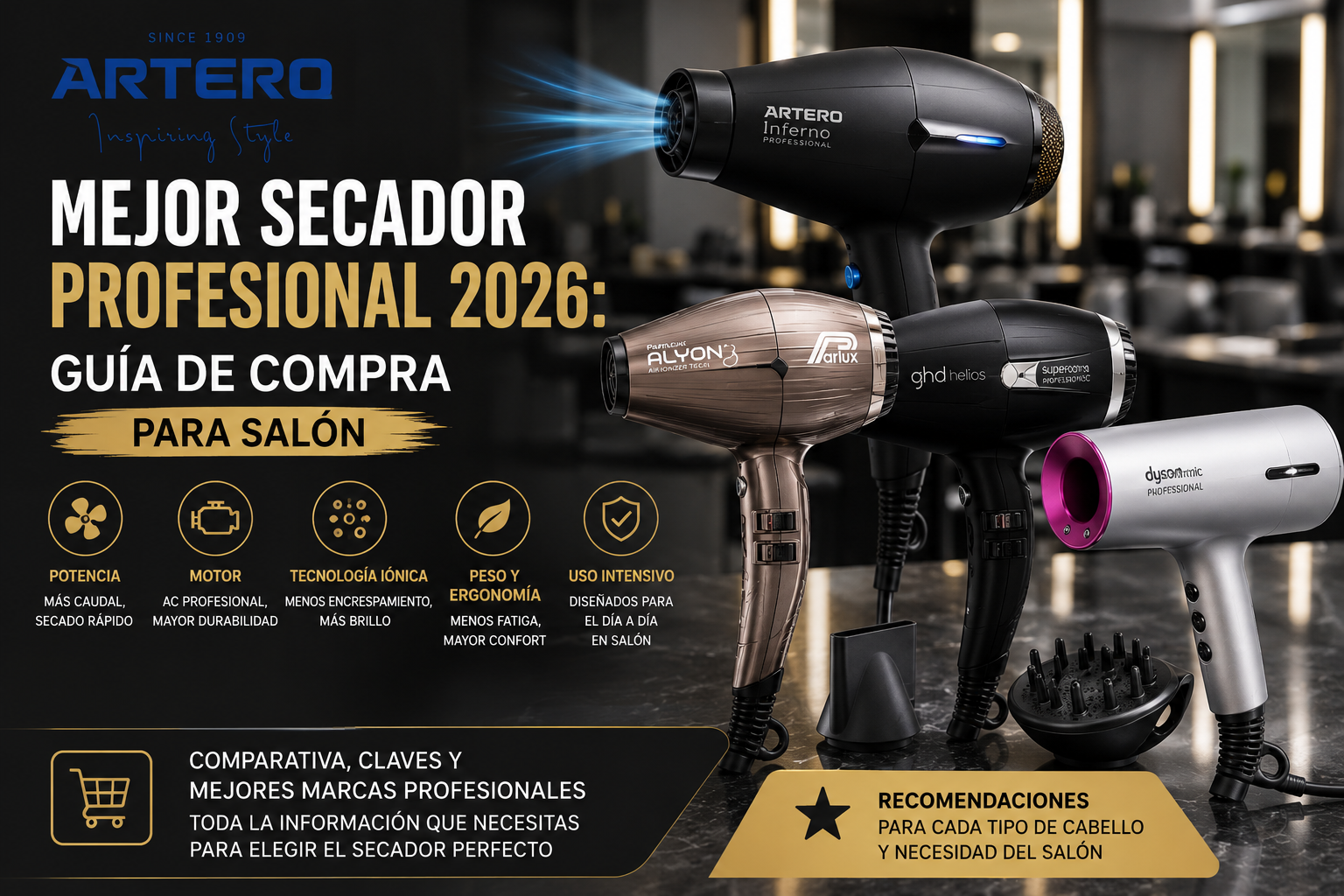 Mejor secador profesional 2026: guía de compra para salón