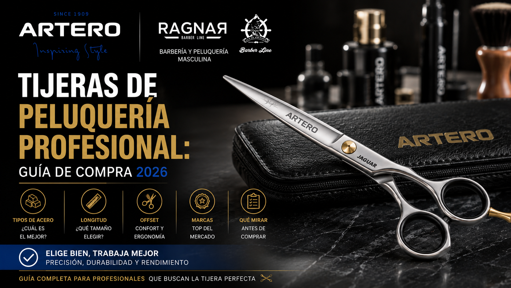 Tijeras de peluquería profesional: guía de compra 2026