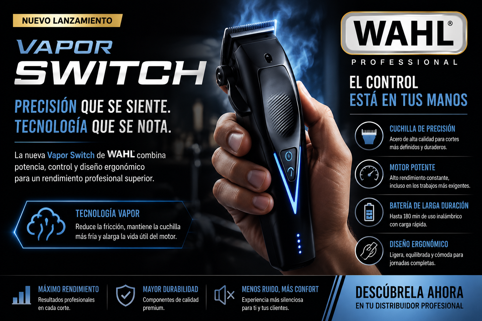 Wahl Vapor Switch: Novedad Wahl ya en Reserva en cortapelosyplanchas.es ESPAÑA